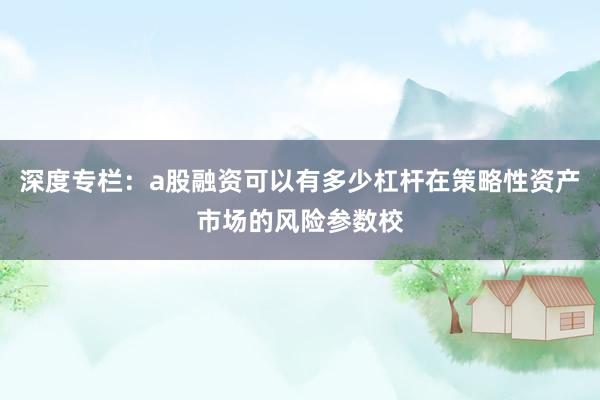深度专栏：a股融资可以有多少杠杆在策略性资产市场的风险参数校