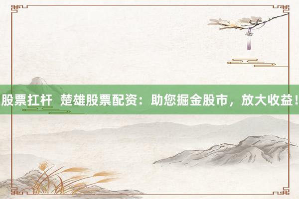 股票扛杆  楚雄股票配资：助您掘金股市，放大收益！